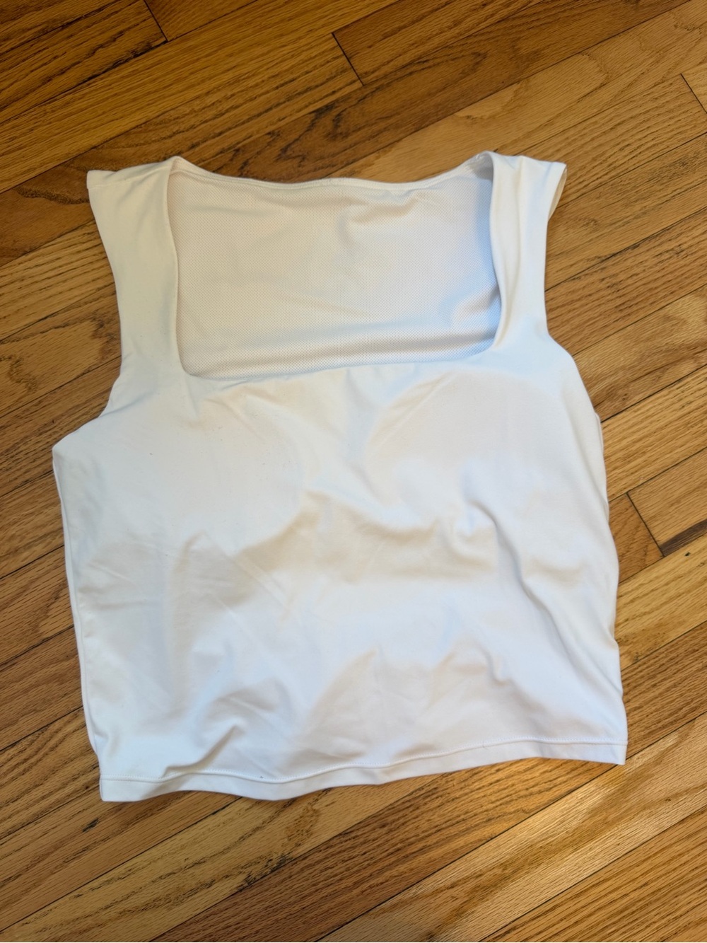 White Square-Neck Tank Top -
